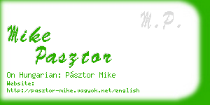 mike pasztor business card